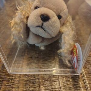 Ty Plush Dog Toy - Tan and Black (Spunky)